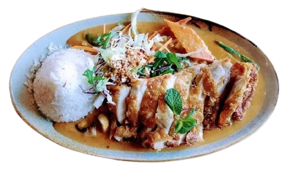 Erdnuss Sauce Mit Kokosmilch und Gemüse