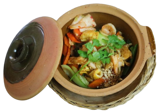 Gebratene Udon Nudeln mit Meeresfrüchten